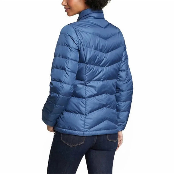 Eddie Bauer Womens' Chevron Quilt Down Jacket - Picture 3 of 5